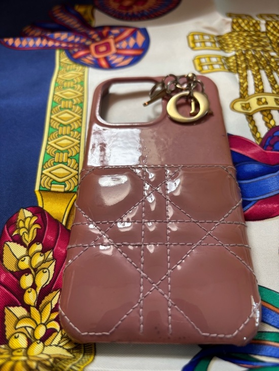 Dior Accessories - Authentic Lady Dior iPhone 13 Pro Case - Pink Patent Cannage Leather